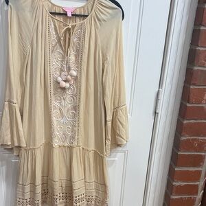 Lilly Pulitzer Cream Long Sleeve Dress